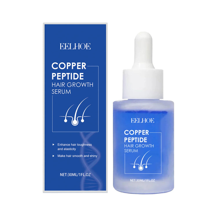 EELHOE 30ml Copper Peptide Hair Serum Strengthening Hair Roots Repair Hairs Damage Essence Nourish Smoother Hair Loss Growth Oil by Home for Health and Beauty