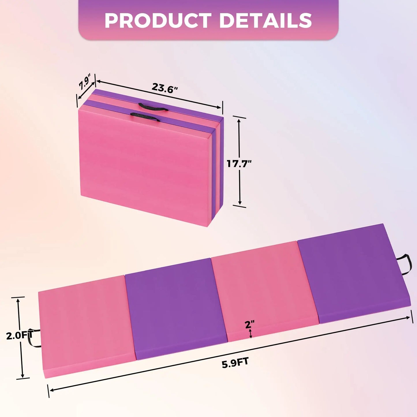 Folding Gymnastics Mat For Yoga Pilates Aerobics Exercise