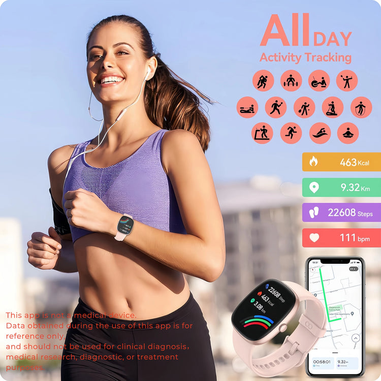 Smart Watch Fitness Tracker With Sleep Tracking by Home for Health and Beauty