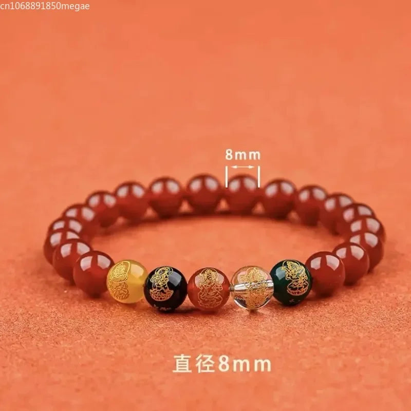Real Cinnabar Pixiu Bracelet Unisex Jewelry