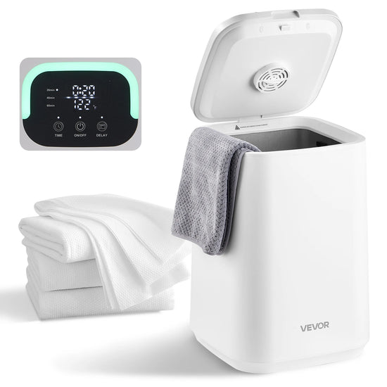 Towel Warmer Bucket With LED Timer Security Lock by Home for Health and Beauty