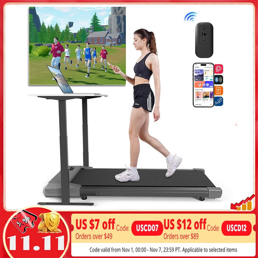 2in1 Under Desk Treadmill With LED Display