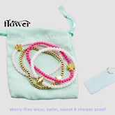 Waterproof Charm Beads Stackable Bracelets Bangles Fashion Fine Jewelry Gift For Women Anniversary Birthday by Home for Health and Beauty
