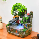 Lucky Feng Shui Money Tree Water Fountain With Resin Rockery by Home for Health and Beauty