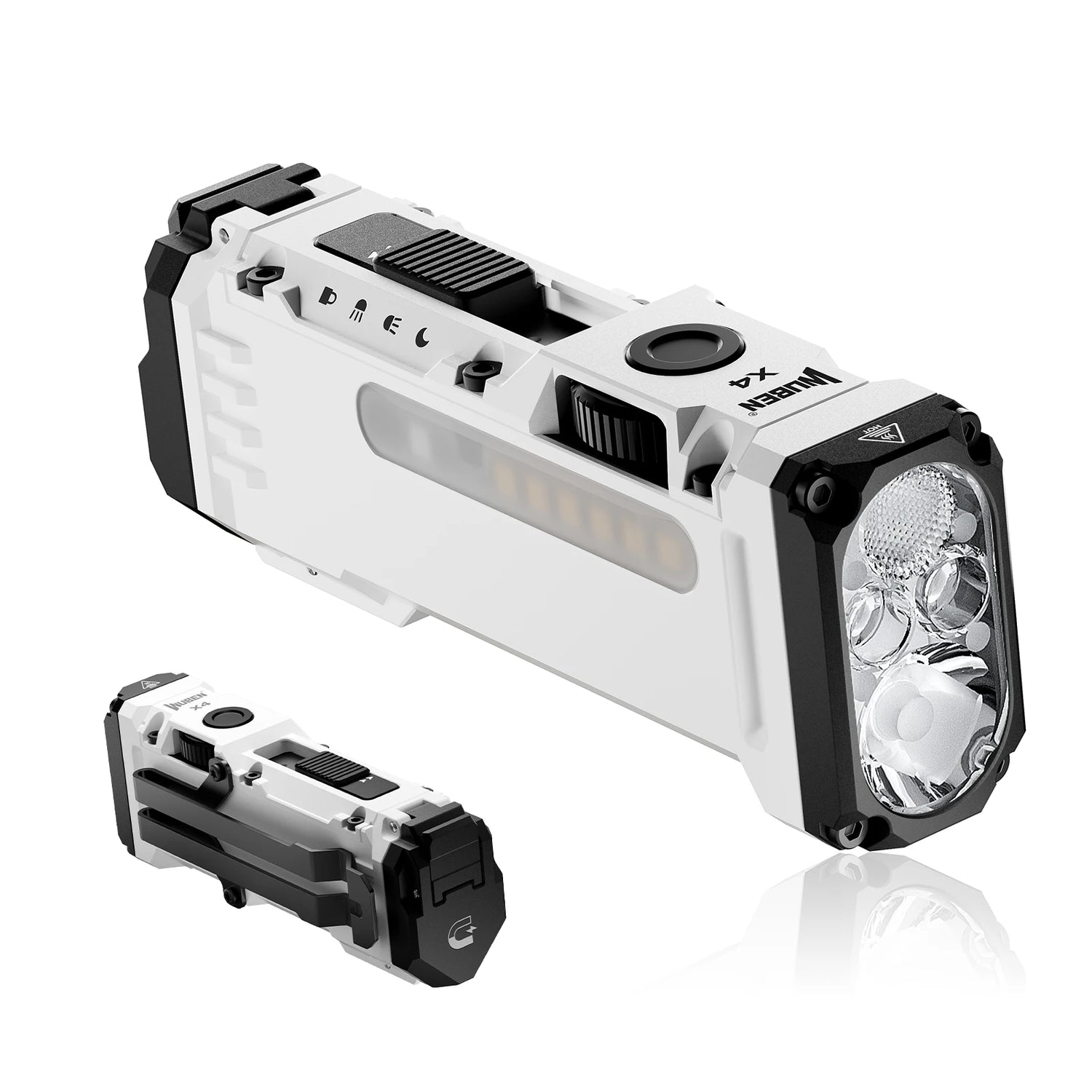 WUBEN X4 EDC Flat Flashlight with RGB Light, 1500 Lumens Mini Flashlight with Tactical Switch and Magnetic, IP68 Portable Pocket by Home for Health and Beauty