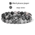 2Pcs Colorful Natural Stone Bead Bracelet Set 8MM Natural Agates Turquois Amethysts Quartzs Gem Stretch Bangle Jewelry Gift by Home for Health and Beauty