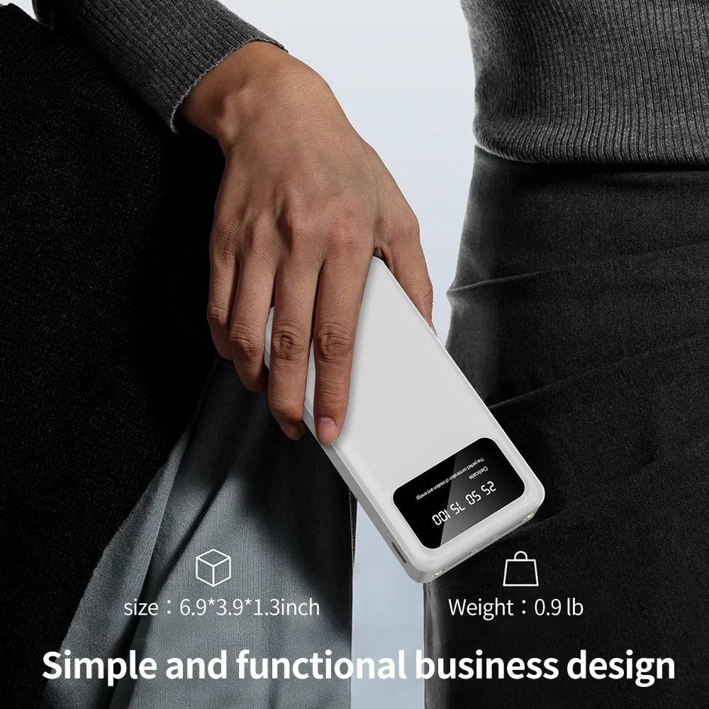 Portable Power Bank With LED Display And Dual USB Outputs