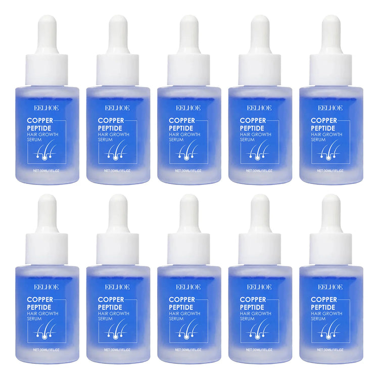 EELHOE 30ml Copper Peptide Hair Serum Strengthening Hair Roots Repair Hairs Damage Essence Nourish Smoother Hair Loss Growth Oil by Home for Health and Beauty