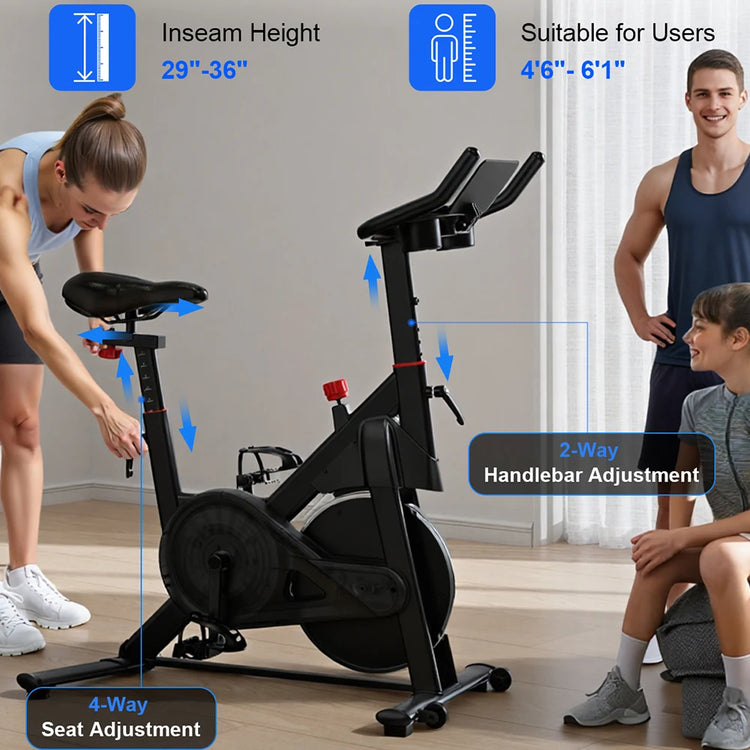 Exercise Bike, 32-Level Magnetic Resistance Stationary Bikes for Home, Low Noise Workout Cycling Bike for Home by Home for Health and Beauty