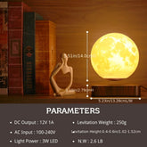 Floating Magnetic Moon Lamp With 3 Temperature Settings by Home for Health and Beauty