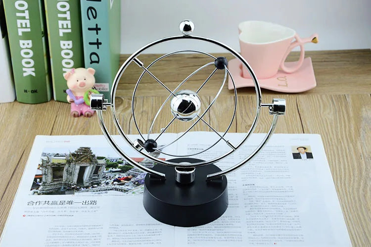 Galaxy Universe Celestial Swinger Magnetic Rotating Earth Perpetual Motion Device Electric Chaos Pendulum Science Decor living room decoration desk decoration adornos para casa desk decoration home accessories by Home for Health and Beauty