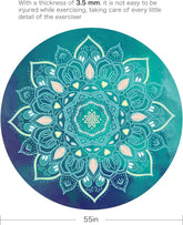 Pilates Mat Round Oversize Yoga Mat Suede Rubber Non-Slip Dia 140cm by Home for Health and Beauty