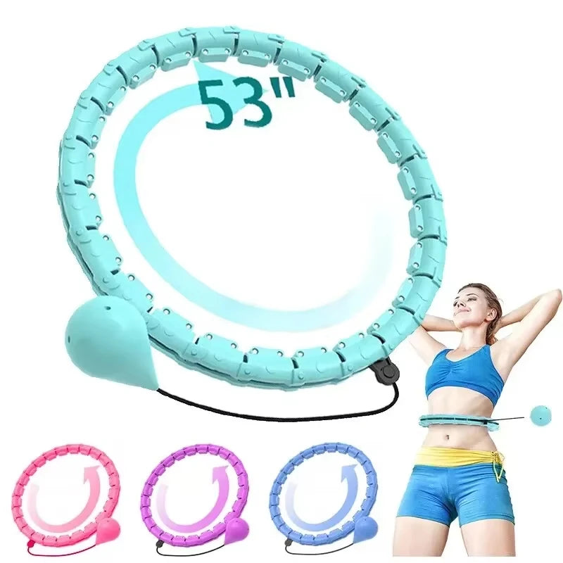 Hula Hoop Smart Weighted For Adults Weight Loss 47 Inch Waist 24 Detachable Links Fitness Hoop For Women And Beginners by Home for Health and Beauty