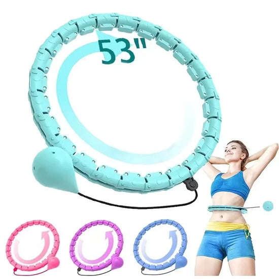 Hula Hoop Smart Weighted For Adults Weight Loss 47 Inch Waist 24 Detachable Links Fitness Hoop For Women And Beginners by Home for Health and Beauty
