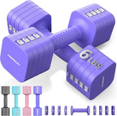 5-in-1 Adjustable Dumbbell Set of 2, 12LBS/20LBS Hand Weights for Women, Men, 1s-Adjust Dual-Stable Dumbbell Set for Women Home Gym & Outdoor by Home for Health and Beauty
