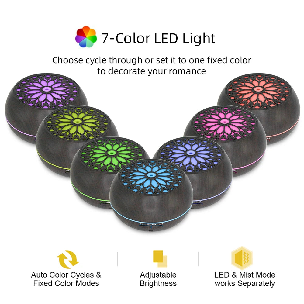 Essential Oil Diffuser With Remote Timer And Six Premium Oils