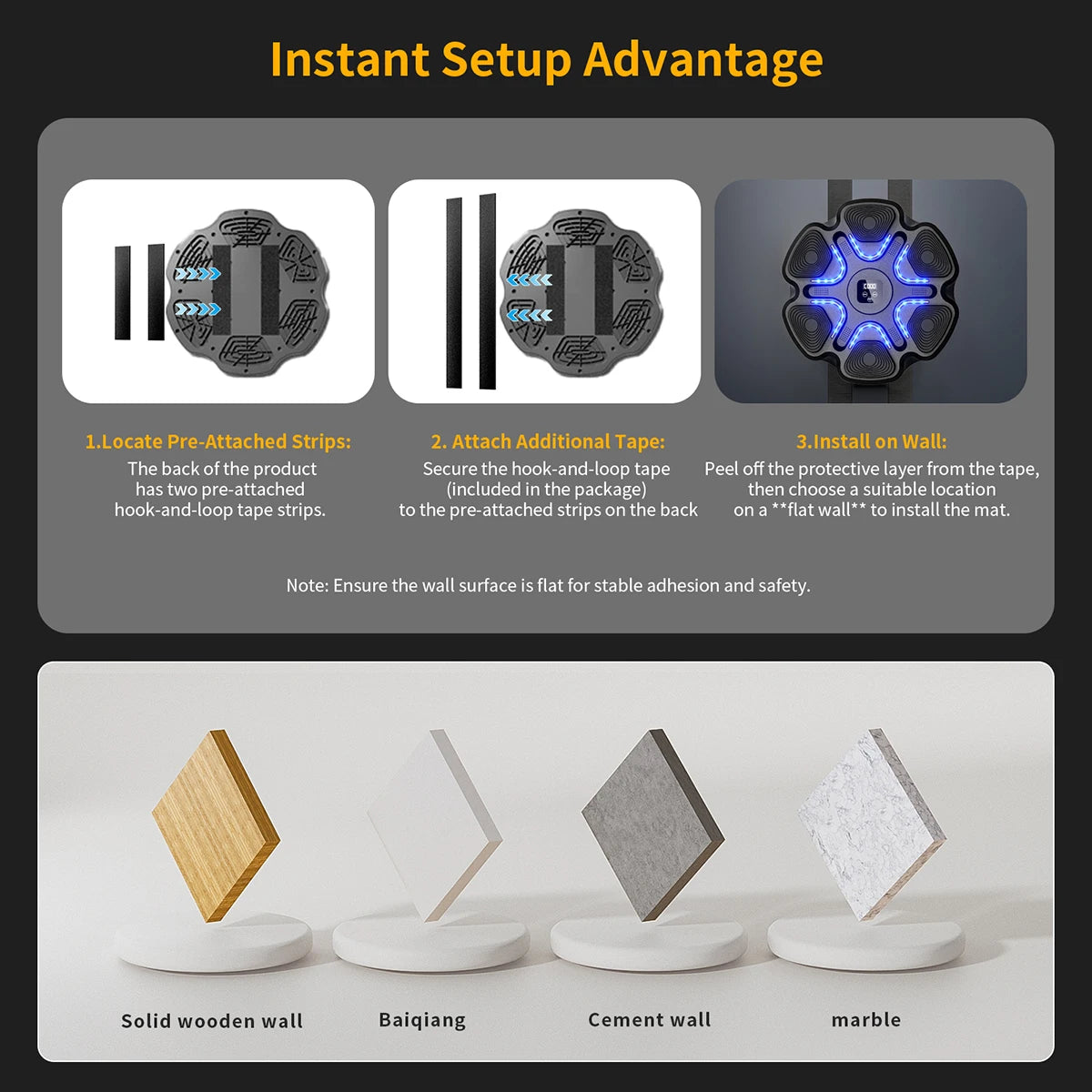 Music Boxing Machine for Adults and Kids, Smart Bluetooth Boxing Training Equipment with Gloves for Home,Office and Gym by Home for Health and Beauty