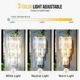 Crystal Wall Lamp Modern 3-Layer Wall Crystal Sconce Light E14 Led Corn Lights by Home for Health and Beauty