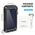 Solar Power Bank Portable Dual 30000mAh 5V USB Ports 2 LED Light Flashlight Fast Charging for iPhone Samsung Tablets by Home for Health and Beauty