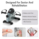 Mini Under Desk Pedal Exerciser Bike Multi-Function Motorized Digital With LCD Screen Display for Leg Arm and Knee for Elderly by Home for Health and Beauty