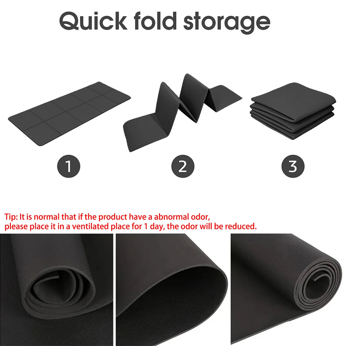 Foldable Yoga Mat Eco Friendly EVA Folding Travel Fitness Exercise Mat 3mm/4mm/6mm Thicknesses for Yoga Pilates & Floor Workouts by Home for Health and Beauty