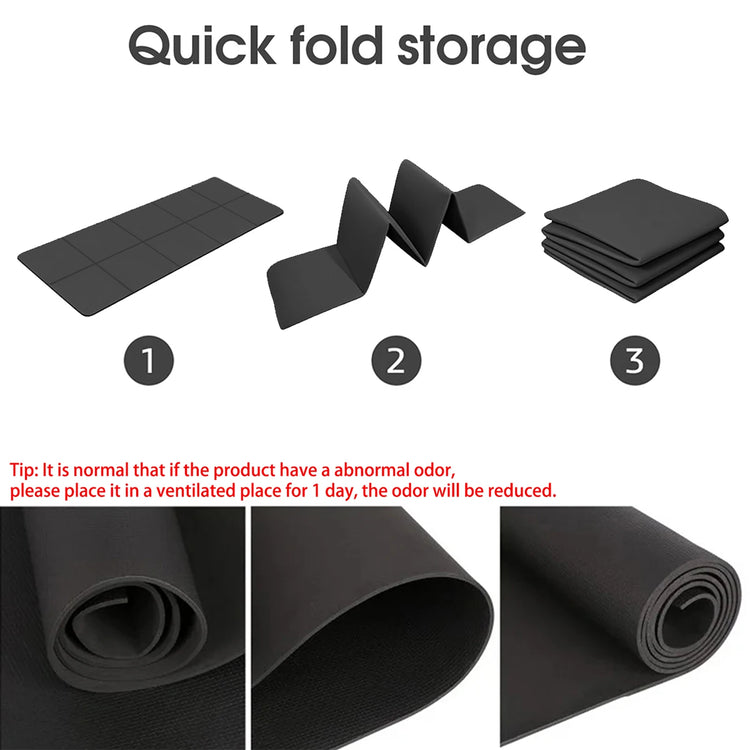 Foldable Yoga Mat Eco Friendly EVA Folding Travel Fitness Exercise Mat 3mm/4mm/6mm Thicknesses for Yoga Pilates & Floor Workouts by Home for Health and Beauty