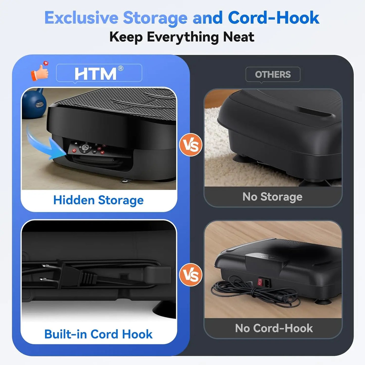 Vibration Plate Fitness Platform with 120 Levels Silent Operation by Home for Health and Beauty