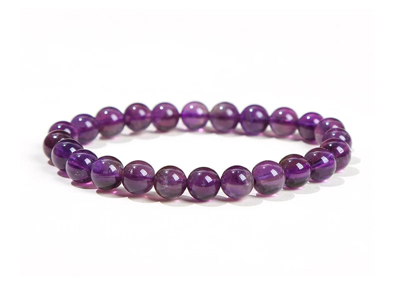 JD Natural Stone Beads Bracelet Amethyst Tiger Eye Crystal Quartz Agate Gem Beads Bangles Women Men Reiki Healling Jewelry Gift by Home for Health and Beauty