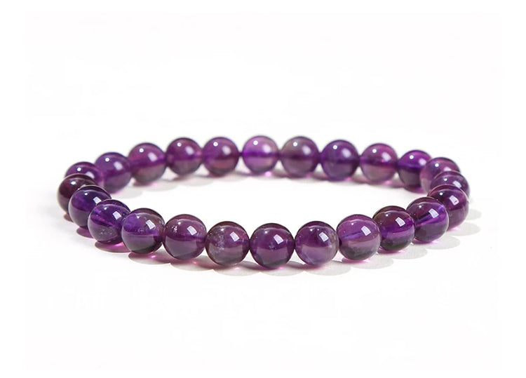 JD Natural Stone Beads Bracelet Amethyst Tiger Eye Crystal Quartz Agate Gem Beads Bangles Women Men Reiki Healling Jewelry Gift by Home for Health and Beauty