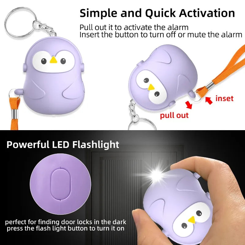 Personal Self Defense Alarm 130db Self Defense Siren Safety Alarm For Women Girl Personal Keychain Alarm With lighting by Home for Health and Beauty