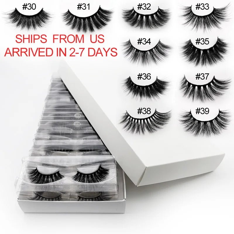 3D Mink Eyelashes Natural Wispy Bulk Wholesale by Home for Health and Beauty