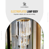 Crystal Wall Lamp Modern 3-Layer Wall Crystal Sconce Light E14 Led Corn Lights by Home for Health and Beauty