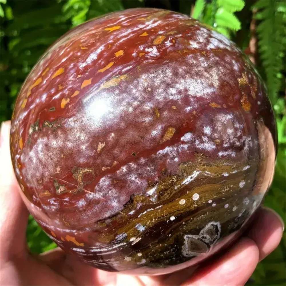1pc Ocean Jasper Sphere, Crystal Collection by Home for Health and Beauty