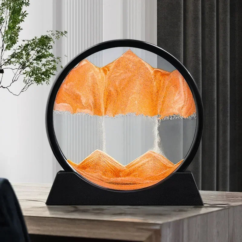 3D Moving Sand Art Glass Frame Deep Sea Quicksand Decor by Home for Health and Beauty