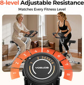 Folding Exercise Bike - Foldable Stationary Bike for Home Gym Workout by Home for Health and Beauty