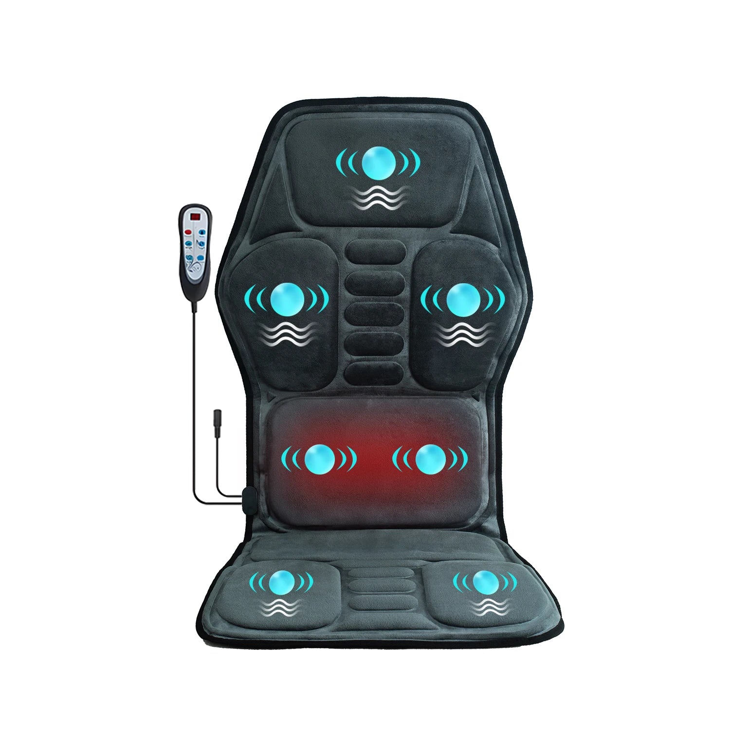 HOMEMASSA Vibration Back Massager Seat Cushion With Heat Massage Chair Pad by Home for Health and Beauty