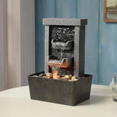 Home Decor 10.3 in Indoor Waterfall Fountain Relaxation High Pressure Water Pumps Tabletop Fountain Nature Feeling Water Fountai by Home for Health and Beauty