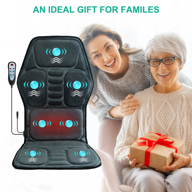 HOMEMASSA Vibration Back Massager Seat Cushion With Heat Massage Chair Pad by Home for Health and Beauty