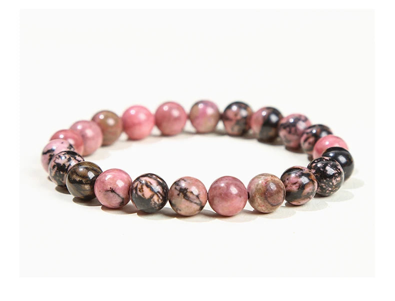 JD Natural Stone Beads Bracelet Amethyst Tiger Eye Crystal Quartz Agate Gem Beads Bangles Women Men Reiki Healling Jewelry Gift by Home for Health and Beauty