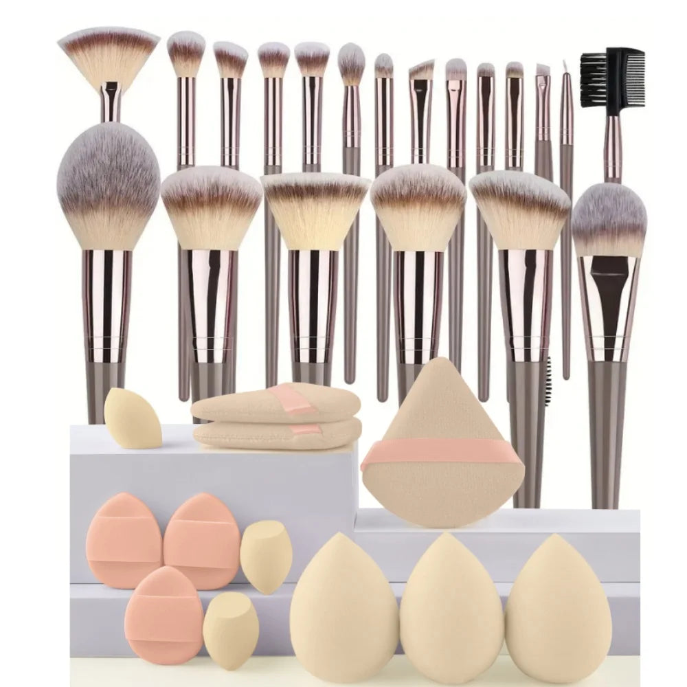 Brush Professional Makeup Brush Set With Goat Hair Synthetic Tools