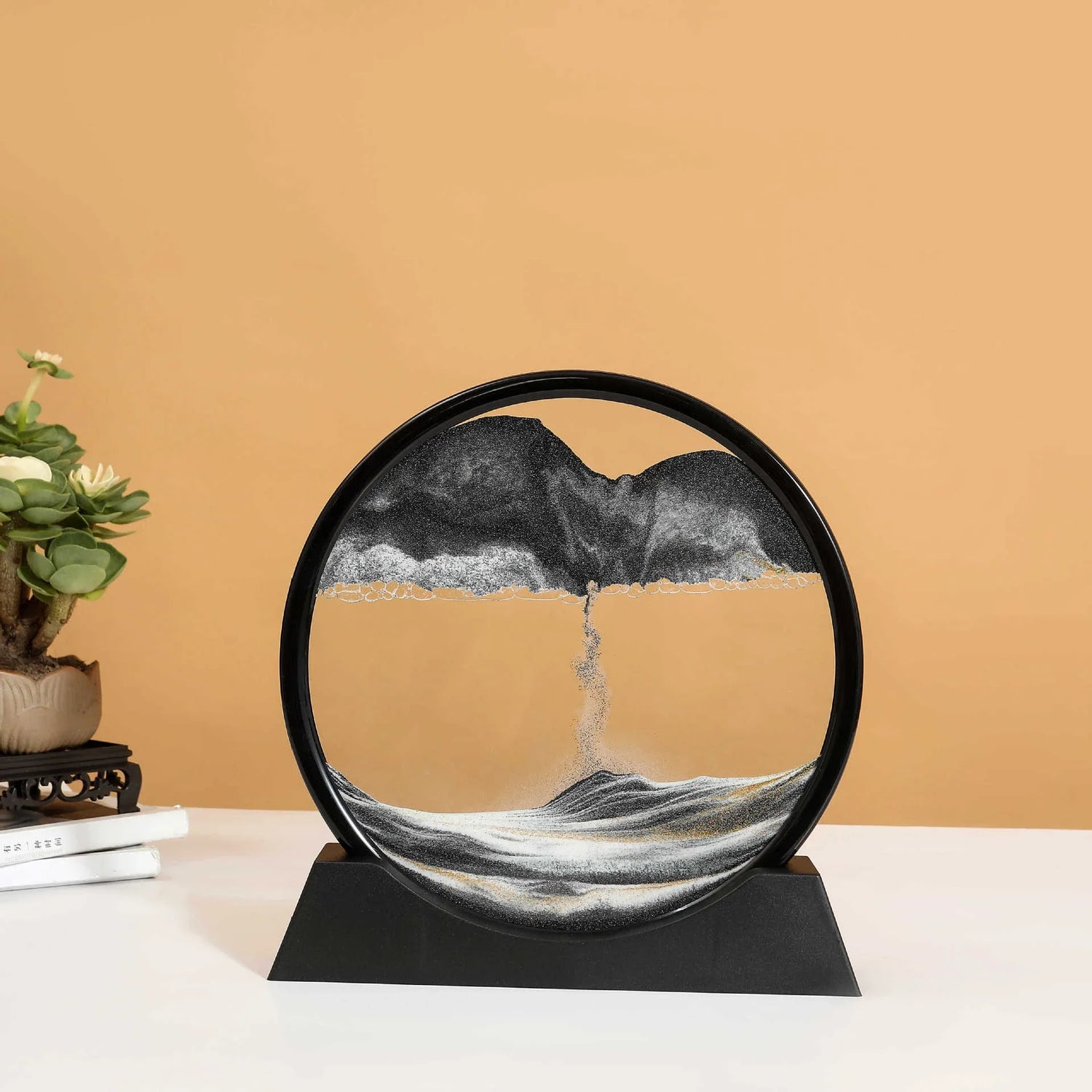 3D Moving Sand Art Glass Frame Deep Sea Quicksand Decor by Home for Health and Beauty