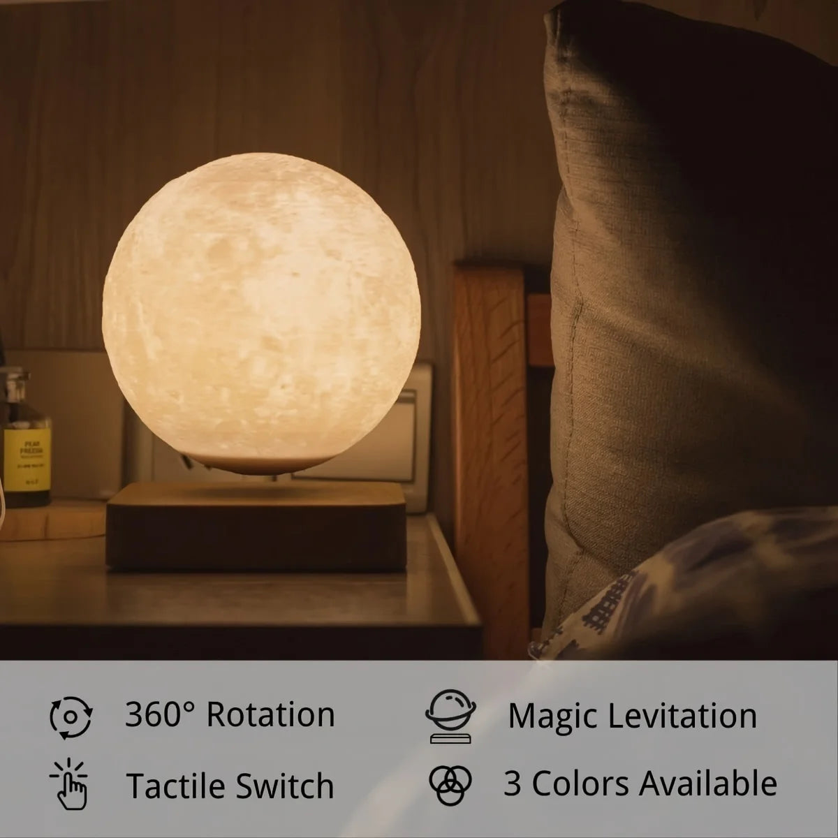 Floating Magnetic Moon Lamp With 3 Temperature Settings