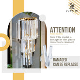 Crystal Wall Lamp Modern 3-Layer Wall Crystal Sconce Light E14 Led Corn Lights by Home for Health and Beauty