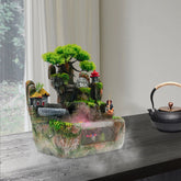Lucky Feng Shui Money Tree Water Fountain With Resin Rockery by Home for Health and Beauty