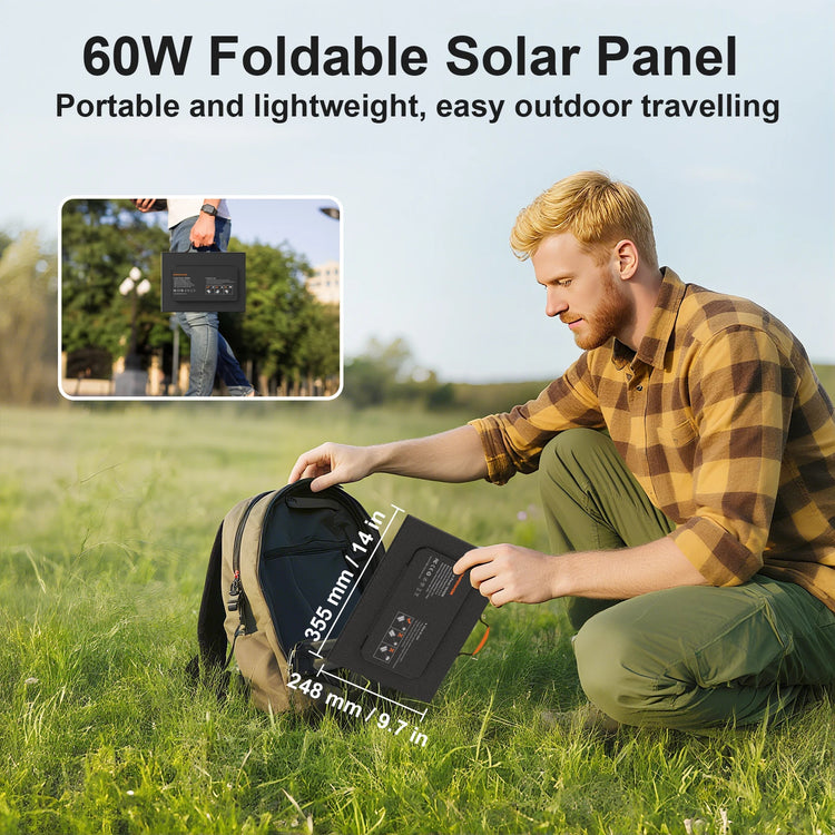 Portable Solar Charger 18V 60W / 45W Foldable Solar Panel for Solar Generators Outdoor Camping Travel Powerbank Phone by Home for Health and Beauty