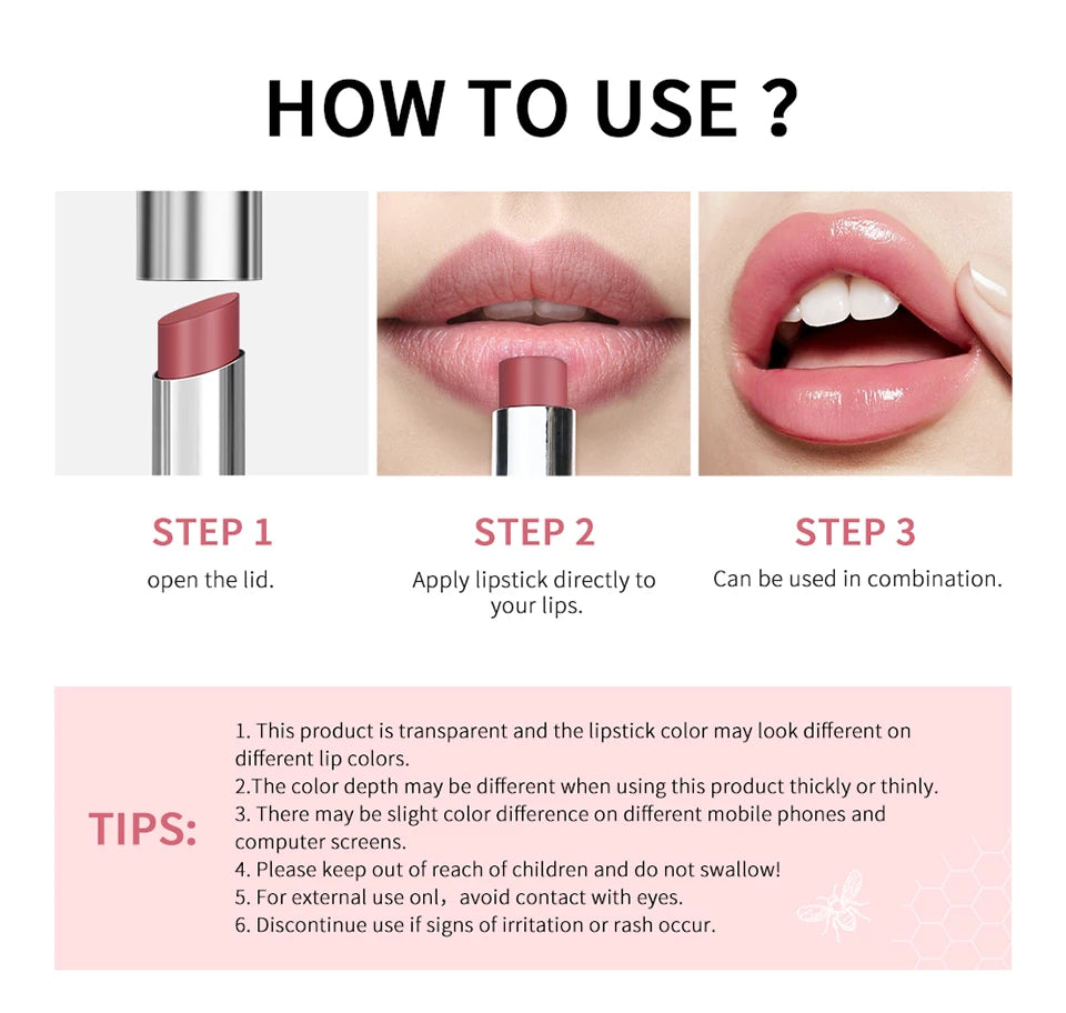 Lakerain Nearly Lipstick Lip Balm Natural Color Creamy Texture Long Lasting Moisturizing Nourishing Lip Care Gloss Cosmetic by Home for Health and Beauty