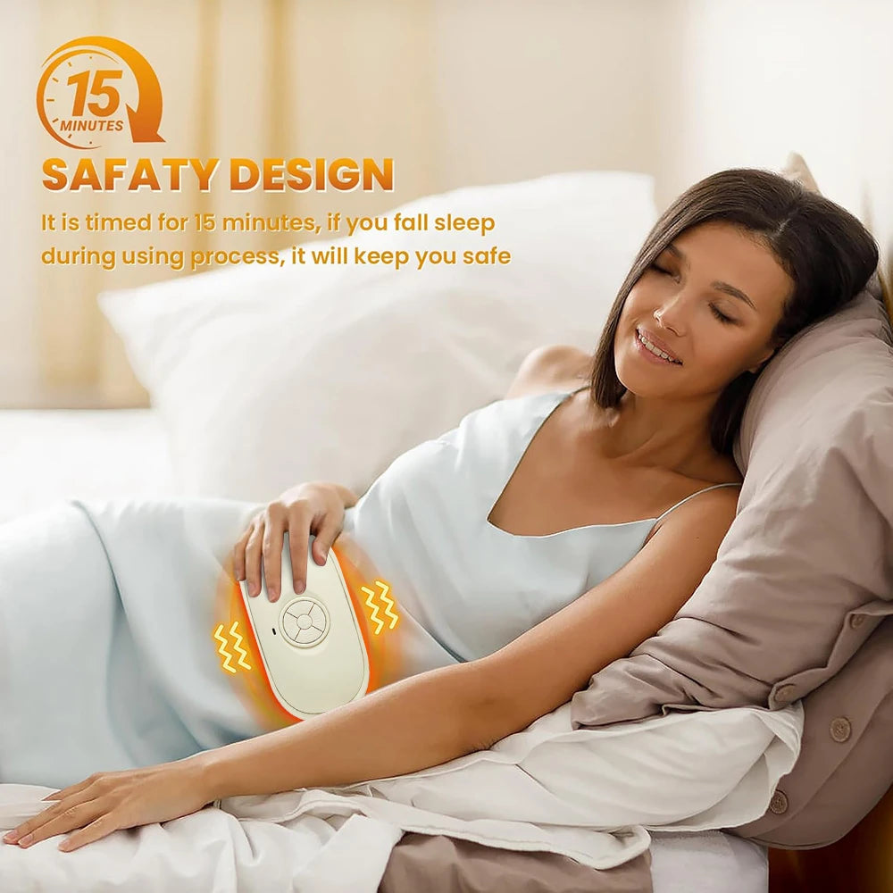 Electric Abdominal Massager With Heat Light Kneading 3 Speed