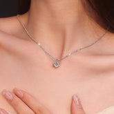 Real Moissanite Diamond Pendant Necklace 925 Sterling Silver Cauliflower Chain by Home for Health and Beauty