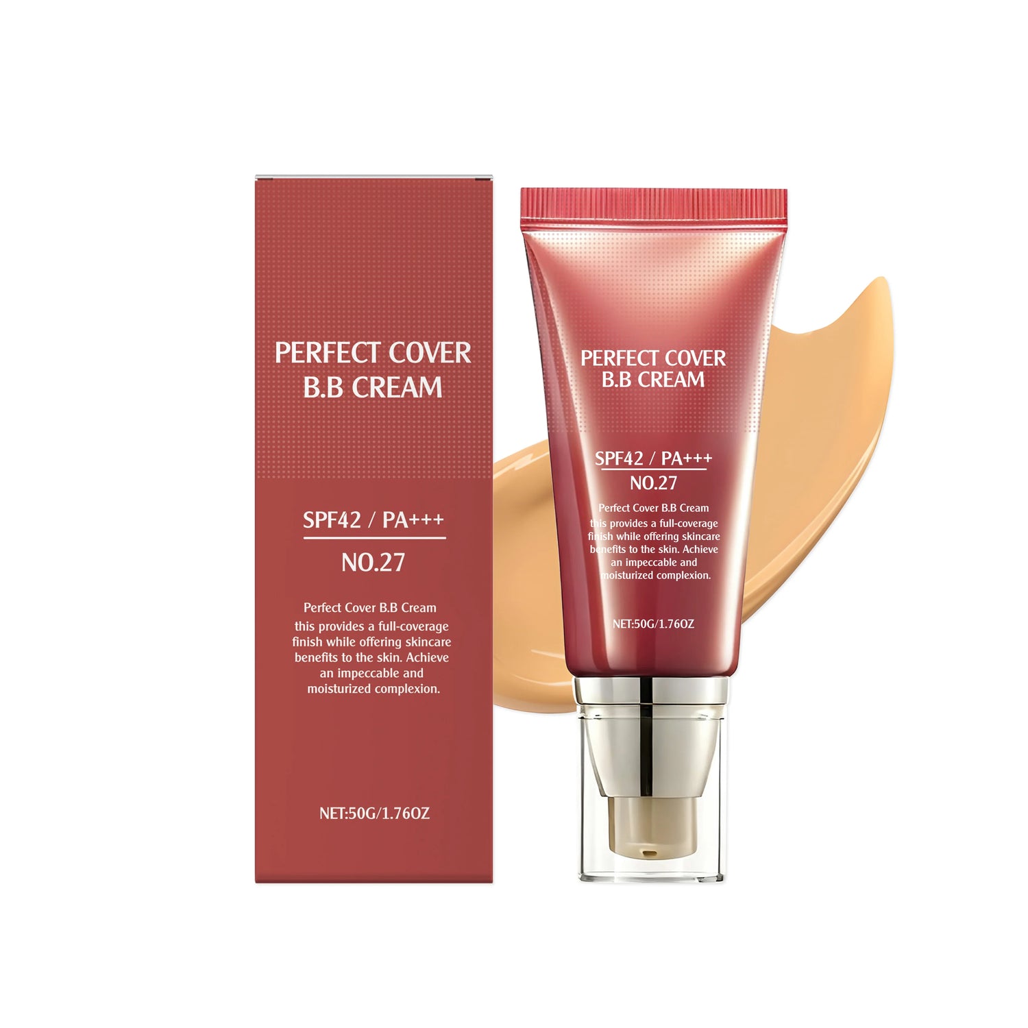 Perfect Cover Bb Cream Brightens Complexion Covering Skin Blemishes Lasting Lightweight Hydrates Moisturize Concealer Corrector by Home for Health and Beauty