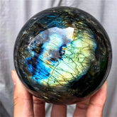 1pc Blue Light Violet Tourmaline Crystal Ball Home Decor by Home for Health and Beauty